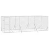 Lauko voljeras šunims, sidabrinis, 6x2x2m, plienas