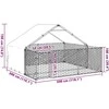 Lauko voljeras šunims su aptvaru, 3x3x1,9m, plienas