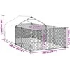 Lauko voljeras šunims su aptvaru, 4x2x1,5m, plienas