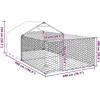 Lauko voljeras šunims su aptvaru, 5x2x1,5m, plienas