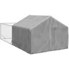 Lauko voljeras šunims su aptvaru, 5x2x1,5m, plienas