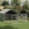 Lauko voljeras šunims su aptvaru, 5x2x1,5m, plienas