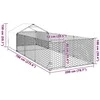 Lauko voljeras šunims su aptvaru, 7x2x1,5m, plienas