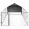 Lauko voljeras šunims su aptvaru, 7x2x1,5m, plienas