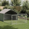 Lauko voljeras šunims su aptvaru, 7x2x1,5m, plienas