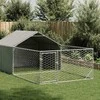 Lauko voljeras šunims su aptvaru, 7x2x1,5m, plienas