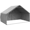 Lauko šunų voljeras su stogeliu, 3x2x1,9 m, cinkuotas plienas