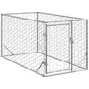 Lauko šunų voljeras su durelėmis, 2x1x1 m, cinkuotas plienas