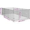 Lauko šunų voljeras su durelėmis, 2x4x1m, cinkuotas plienas