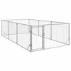 Lauko šunų voljeras su durelėmis, 2x4x1m, cinkuotas plienas