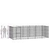 Lauko voljeras šunims su stogu, galvanizuotas plienas, 12,1m²