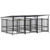 Lauko voljeras šunims su stogu, plienas, 5,63m²
