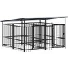 Lauko voljeras šunims su stogu, plienas, 3,75m²
