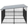 Lauko voljeras šunims su stogu, plienas, 5,63m²