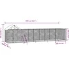 Lauko voljeras šunims su stogu, sidabrinis, 10x2x2,5m, plienas