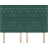 LED galvūgalis su LED juostelėmis Tamsiai žalia 160 cm Aksomas