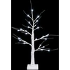 LED beržinė kalėdinė eglutė 2 vnt. Balta 10 x 10 x 58 cm