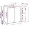 LED Bufetas Senas medis 90 x 32 x 75 cm Apdirbta mediena