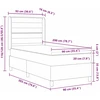 LED Čiužinio Lova su čiužiniu Mėlyna 90 x 200 cm audinys