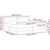 LED Čiužinio Lova su LED juostelėmis Taupe 200 x 200 cm audinys