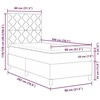 LED Čiužinio Lova su galvūgalio Tortora 80 x 200 cm audinys