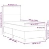 LED Čiužinio Lova su galvūgalio Kremas ir balta 80 x 200 cm
