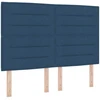 LED Čiužinio Lova su galvūgalio Mėlyna 140 x 200 cm audinys