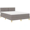 LED Čiužinio Lova su galvūgalio Taupe 140 x 190 cm audinys