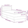 LED Čiužinio Lova su LED juostelėmis Mėlyna 90 x 200 cm audinys