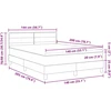 LED Čiužinio Lova su LED juostelėmis Taupe 140 x 200 cm audinys