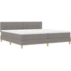 LED Čiužinio Lova su pagalve Taupe 200 x 200 cm audinys