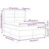 Kiemas lova su LED juostelėmis Mėlyna 140 x 200 cm Aksomas