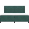 Kiemas lova su galvūgalio Tamsiai žalia 200 x 200 cm Aksomas