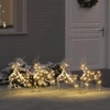 LED elniai 4 vnt. 80 LED Auksinė 44 x 18 x 65,5 cm PET
