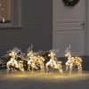 LED elniai 4 vnt. 80 LED Daugiaspalvis 44 x 18 x 65,5 cm PET