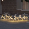 LED elniai 6 vnt. 180 LED Daugiaspalvis 44 x 18 x 65,5 cm PET