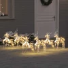 LED elniai 6 vnt. 180 LED Daugiaspalvis 44 x 18 x 65,5 cm PET