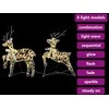 LED elniai su 40 LED 2 pcs Šilta balta PET