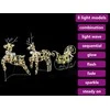 LED elniai su 60 LED 3 pcs Šilta balta PET