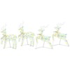 LED elniai 4 vnt. 80 LED Daugiaspalvis 44 x 18 x 65,5 cm PET
