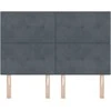 LED galvūgalis su LED juostelėmis Pilka 160 cm Aksomas