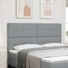 LED galvūgalis su LED juostelėmis Šviesiai pilka 180 cm audinys