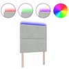 LED galvūgalis Šviesiai pilka 100 cm Aksomas