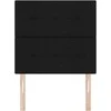 LED galvūgalis su LED juostelėmis Juodas 90 cm audinys