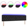 LED galvūgalis su LED juostelėmis Juodas 200 cm Aksomas