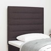 LED galvūgalis su LED juostelėmis Tamsiai rudas 90 cm audinys