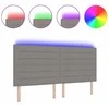 LED galvūgalis su LED juostelėmis Taupe 200 cm audinys