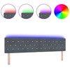 LED galvūgalis su LED juostelėmis Tamsiai pilka 200 cm Aksomas