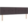 LED galvūgalis su LED juostelėmis Tamsiai rudas 180 cm audinys