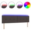 LED galvūgalis su LED juostelėmis Tamsiai rudas 180 cm audinys